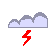 Cloudy with pos. lightning